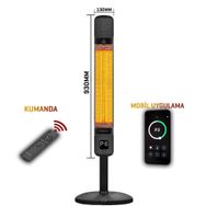 Luxeva Smart-FR Jetblack Karbon Infrared IP55 Su Geçirmezlik 2500 W Kule Elektrikli Isıtıcı