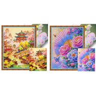 Lyeaa Pavilion Cross Baskılı 40x55 cm Full Nakış Eco-Cotton-Thread 14CT Dikiş Kiti