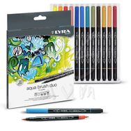 Lyra 215580 12 Renk Aqua Brush Duo Çift Uçlu Çizim Kalemi