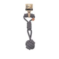 M-Pets Çekmeli Örgü Top 36x9 cm Gri Köpek Oyuncağı