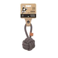 M-Pets Çekmeli Örgü Top 8 cm Gri Köpek Oyuncağı