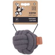 M-Pets Coto Grey Ball 9.50 cm Örgü Top Köpekler İçin Oyuncak