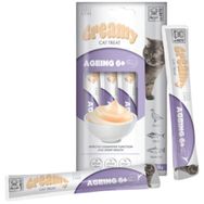 M-Pets Creamy Fonksiyonel Ageing 6+ Ördekli Ton Balıklı ve Somonlu 4x15 gr Krema Kedi Ödülü