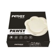 M-Pets Pawsy Seramik 175 ml Beyaz Kedi ve Köpek Mama Kabı