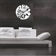 M3 Decorium Aynalı Çiçekli 35 cm Duvar Saati