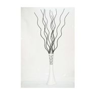M3Decorium Desenli Beyaz 10 Adet Siyah Dal 60cm Vazo