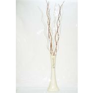 M3Decorium Desenli Krem 5 adet Krem Dal 10 Adet Kahve Dal 60cm Vazo
