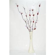 M3Decorium Desenli Krem Üzüm ve Krem Dallar 60cm Vazo