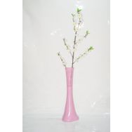 M3Decorium Desenli Pembe Beyaz Bahar Dalı 60cm Vazo