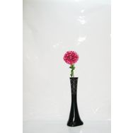 M3Decorium Desenli Siyah Mor Ortanca 60cm Vazo