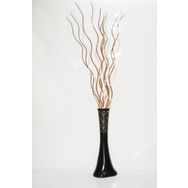 M3Decorium Siyah Desenli 10 Adet Kahve 5 Adet Krem Dal 60cm Vazo