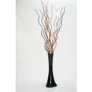 M3Decorium Siyah Desenli 10 Adet Kahve 5 Adet Siyah Dal 60cm Vazo