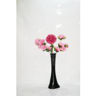 M3Decorium Siyah Desenli Çiçekler 60cm Vazo