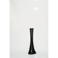 M3Decorium Siyah İşlemeli Delikli Desenli Uzun 60cm Vazo