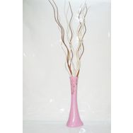 M3Decorium Uzun Pembe Desenli 15 Adet Kahve Krem Dal 60cm Vazo