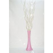 M3Decorium Uzun Pembe Desenli 15 Adet Krem Dal 60cm Vazo