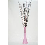 M3Decorium Uzun Pembe Desenli 15 Adet Siyah Kahve Dal 60cm Vazo