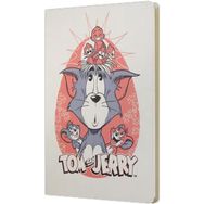 Mabbels DFT-388111 Tom and Jerry Sert Kapak Butik Krem 80 Yaprak Çizgisiz 15x21 cm Not Defteri