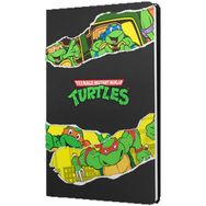 Mabbels DFT-388234 Sert Kapak Ninja Turtles Siyah 80 Yaprak 15x21 cm Butik Defter