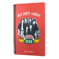 Mabbels DFT-388456 Friends Central Perk But First Coffee Kırmızı 80 Yaprak 17x24 cm Spiralli Defter