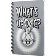 Mabbels DFT-388487 Looney Tunes Whats Up Doc Gri 80 Yaprak 17x24 cm Spiralli Defter