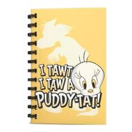 Mabbels DFT-388494 Tweety I Tawt I Taw A Puddy Tat Açık Sarı 80 Yaprak 17x24 cm Spiralli Defter