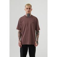 Machinist Basic Relaxed Mürdüm İnce Pamuklu Erkek T-shirt