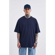 Machinist Basic Super Lacivert Pamuklu Oversize Erkek T-shirt