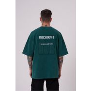 Machinist Be Bold Be You Petrol Yeşili Cloudy Yıkmalı Oversize Erkek T-shirt