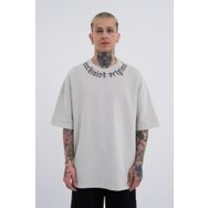 Machinist Blockbuster Baskılı Açık Bej Spotted Yıkamalı Oversize Erkek T-shirt