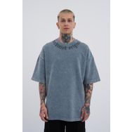 Machinist Blockbuster Baskılı Ghost Spotted Yıkamalı Oversize Erkek T-shirt