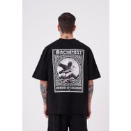 Machinist Crane Patch Baskılı Siyah Oversize Erkek T-shirt