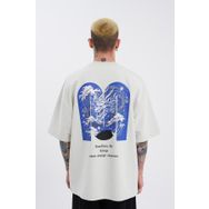 Machinist Dragon Machinist Baskılı Gri Oversize Erkek T-shirt