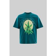 Machinist Herb Printed Baskılı Petrol Yeşili Oversize Erkek T-shirt