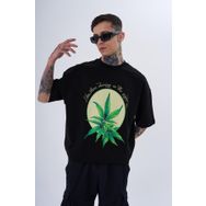 Machinist Herb Printed Baskılı Siyah Oversize Erkek T-shirt
