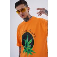 Machinist Herb Printed Baskılı Turuncu Oversize Erkek T-shirt