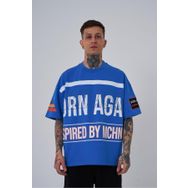 Machinist Inspired By Machinist Baskılı Açık Mavi Oversize Erkek T-shirt