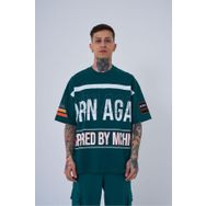 Machinist Inspired By Machinist Baskılı Petrol Yeşili Oversize Erkek T-shirt