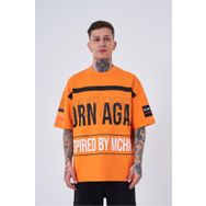 Machinist Inspired By Machinist Baskılı Turuncu Oversize Erkek T-shirt