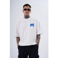 Machinist M Spray Baskılı Ekru Oversize Erkek T-shirt