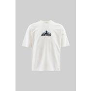 Machinist Macstar Flame Baskılı Ekru Oversize Erkek T-shirt