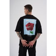 Machinist My Life Is Comedy Baskılı Siyah Oversize Erkek T-shirt