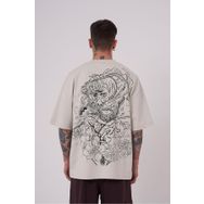 Machinist Premium Aristotales High Gri Baskılı Oversize Erkek T-shirt