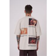Machinist Premium Death of Socrates Gri Oversize Erkek T-shirt