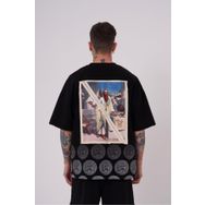 Machinist Premium Pisagor Siyah Baskılı Oversize Erkek T-shirt