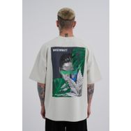 Machinist Reckless Leaves Baskılı Gri Oversize Erkek T-shirt