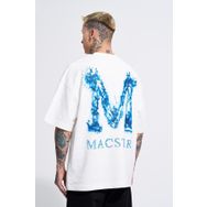 Machinist Smoked Macstar Baskılı Ekru Oversize Erkek T-shirt