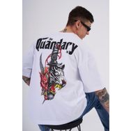 Machinist The Quandary Beyaz Baskılı Oversize Erkek T-shirt