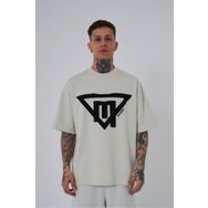 Machinist Triangel Applique Gri Baskılı Erkek T-shirt