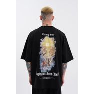 Machinist Turning Your Imagination Siyah Baskılı Oversize Erkek T-shirt